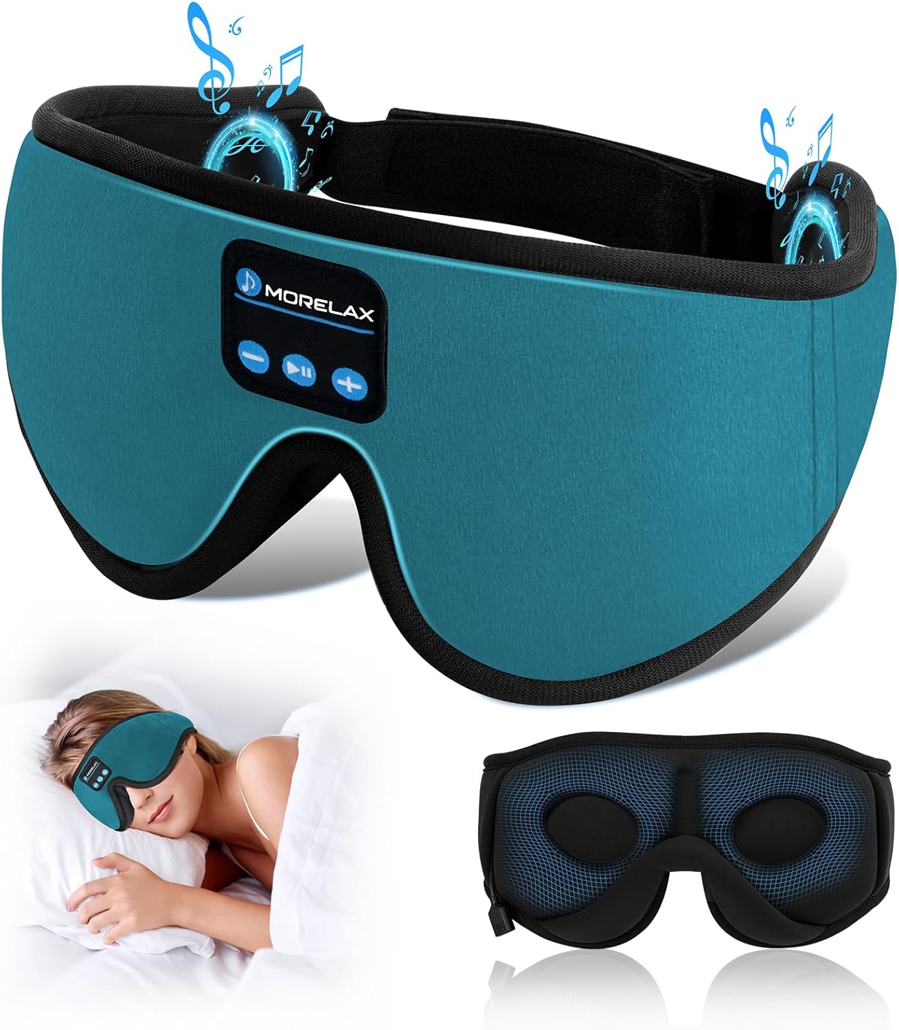 ZUXNZUX Mascherina Dormire Musica Wireless Bluetooth 5.0 Sonno Maschera 3D Cuffie Senza Fili con Altoparlanti Stereo HD per Sonnecchiare Viaggiare Yoga Meditazione Donna Uomo ZUXNZUX Mascherina Dormire Musica Wireless Bluetooth 5.0 Sonno Maschera 3D Cuffie Senza Fili con Altoparlanti Stereo HD per Sonnecchiare Viaggiare Yoga Meditazione Donna Uomo