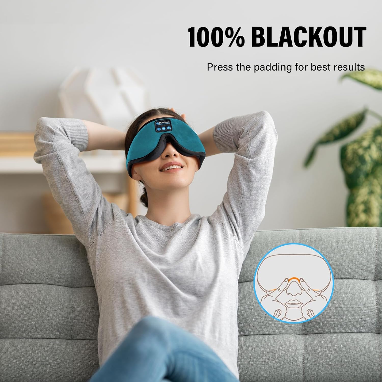 Maschera da sonno Bluetooth con cuffie per uomo e donna Maschera da sonno Bluetooth con cuffie per uomo e donna