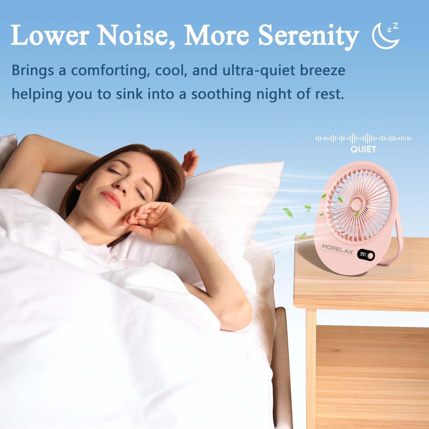 USB Desk Fan,3 IN 1 Rechargeable Portable Fan,180 Adjustable,6 Speed Strong Wind,Mini Personal Desktop Fan for Travel/Cruise/Bedroom/Office/Indoor/Outdoor,Desk Accessories for Women/Men/girls (Pink)