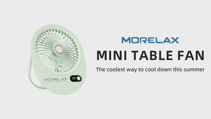 Portable Desk Fan Rechargeable,Small Personal Fan Strong Powerful Wind Battery Operated, Slim Silent, 6 Speeds Cooling Handheld Mini USB Table Desktop Fans for Indoor Outdoor Office (Beige)