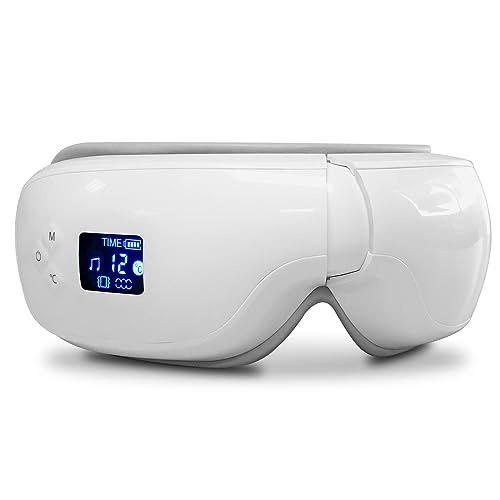 Eye Massager with Heat,Heated Eye Mask with Bluetooth Music for Migraine, Eye Care Face Massager