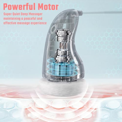 Cellulite Massager, Body Sculptor for Belly Fat with 6 Skin Friendly Washable Pads Handheld Body Sculpting Machine