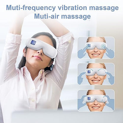 Eye Massager with Heat,Heated Eye Mask with Bluetooth Music for Migraine, Eye Care Face Massager