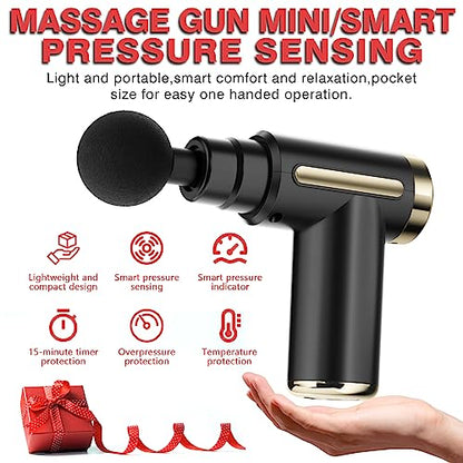 Morelax Mini Massage Gun,Cordless Handheld Deep Tissue Muscle Massager 6 Speeds Percussion Massage Device Super Quiet