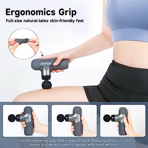 Mini Massage Gun Deep Tissue,Portable Percussion Muscle Massager for Whole Body Back Pain Relief,Electric Handheld Sport Massager